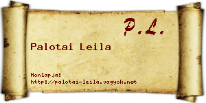 Palotai Leila névjegykártya